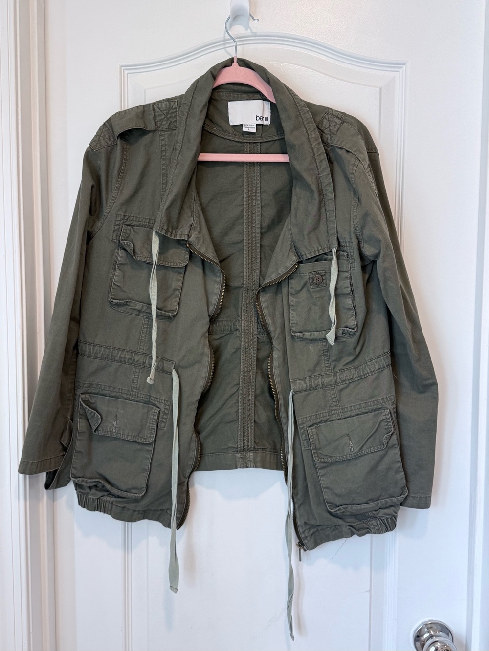 Bar III Olive Green Utility Jacket